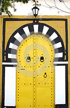 Yellow tunisian doors