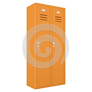 Yellow two lockers section