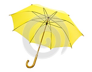 Yellow umbrella isolated