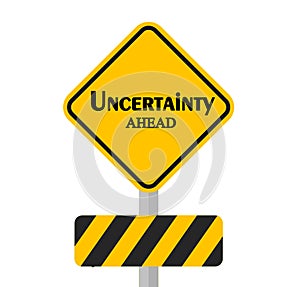 Uncertainty Ahead Sign