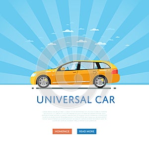 Yellow universal citycar photo