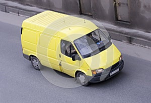 Yellow van car truck (lorry)