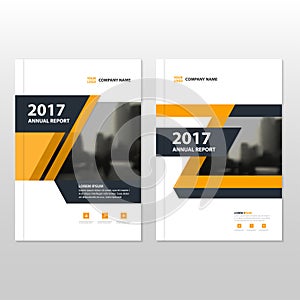 Yellow Vector annual report Leaflet Brochure Flyer template design, book cover layout design