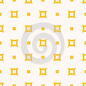 Yellow vector seamless pattern. Simple abstract minimalist geometric background