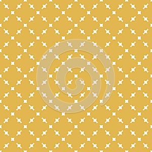 Yellow vector seamless pattern. Simple abstract minimalist geometric background