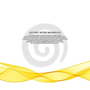 Yellow vector wave. abstract image. advertizing - Vektorgrafik. eps 10