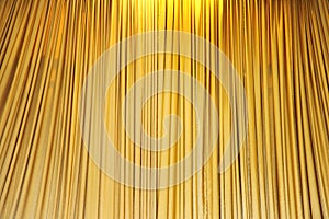 Yellow velvet theater curtains