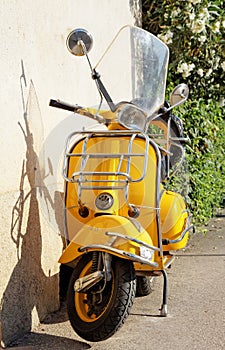 Yellow Vespa