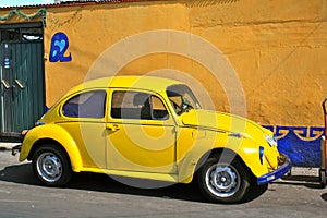 Yellow Vintage Beetle Volkswagen