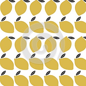 YELLOW VINTAGE SUMMER LEMONS PATTERN