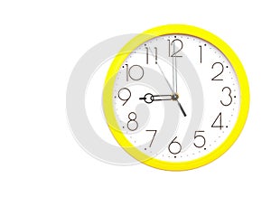 Yellow wall clock