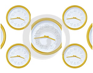 Yellow wall clock