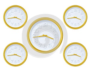 Yellow wall clock
