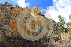 Yellow wall of Lick Wash