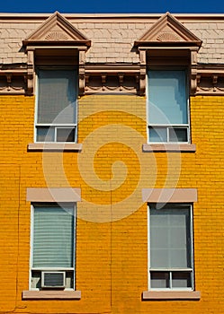 Yellow wall in Montreal