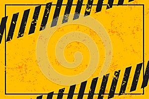 Yellow warning background with black stripes