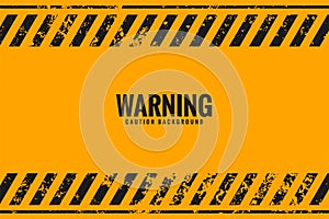 Yellow warning background with black stripes lines