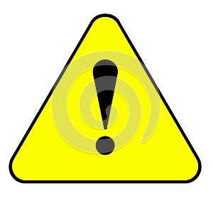 Yellow warning sign