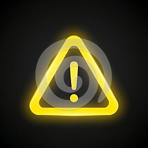 Yellow warning sign with an exclamation