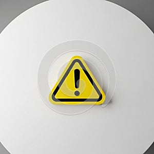 Yellow warning sign featuring a black