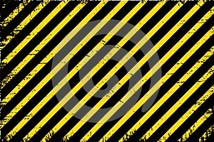 Yellow warning stripe background with abstract grunge.