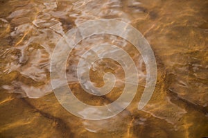 Yellow water with iron in the north river