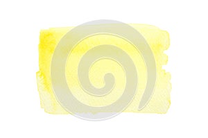Yellow watercolor for an abstract background