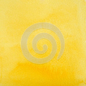 Yellow Watercolor Abstraction as Background