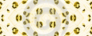 Yellow Watercolor Animal Seamless Print