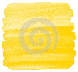 Yellow watercolor background with uneven edges photo