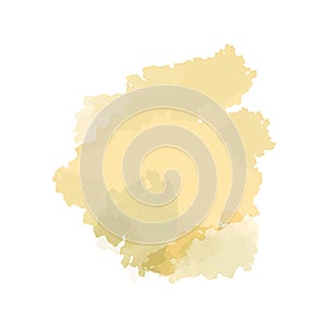 yellow watercolor paint stroke background vector illustration