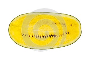 Yellow watermelon white background