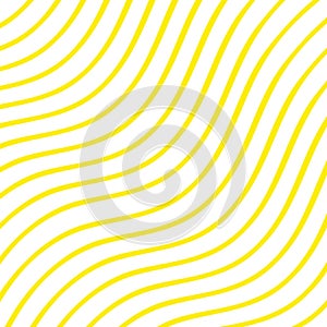 Yellow wave line abstract background. Diagonal stripe pattern. Waves closeup template for design. Sunny yellow colour banner.