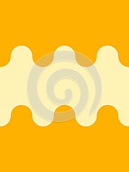 Yellow wavy background. Intertwining and curved shapes. Seamless repeating vector pattern.