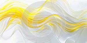 yellow and white abstract waves AIG51A