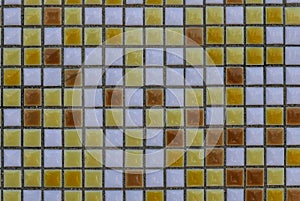 Yellow,white and brown ceramic wall and floor tile abstract background
