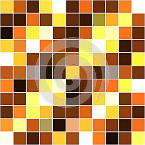 yellow-white-brown square mosaic seamless background