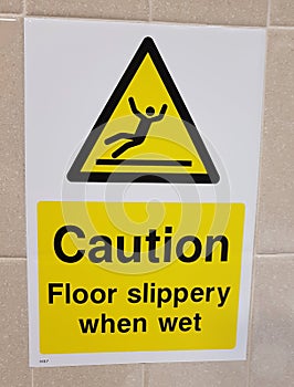 Slippery Floor Sign