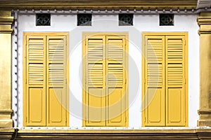 Yellow window doors