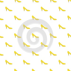 Yellow woman shoe pattern seamless photo