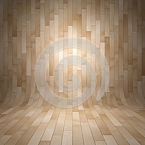 Yellow wooden parquet