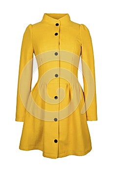 Yellow woolen coat