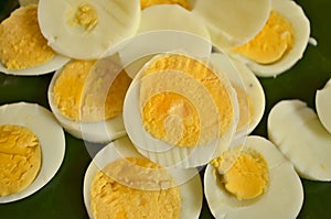 Yellow yolk and albumen texture