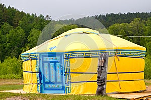 Yellow yurta photo
