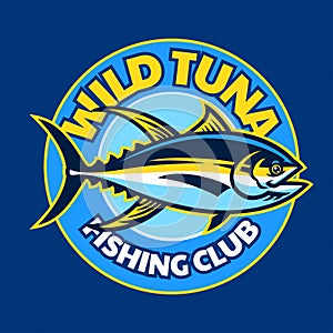 Yellowfin Tuna Fishing Mascot Logo Design