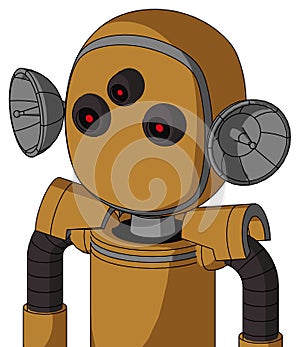 Yellowish Droid With Bubble Head And Three-Eyed photo