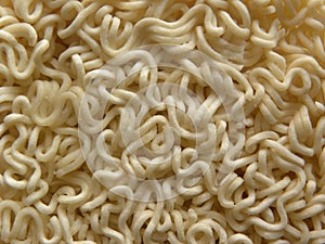 Yellowish white raw Instant noodles