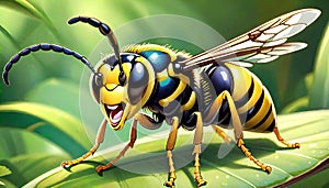 Yellowjacket Yellow Jacket wasp insect comic character