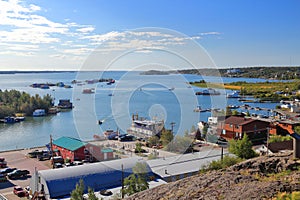 Yellowknife, North Arm of Great Slave Lake from the Rock, Northwest Territories, Canada