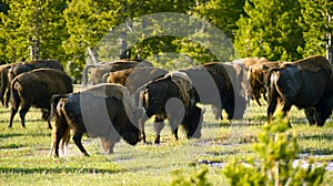 Yellowstone Bisons